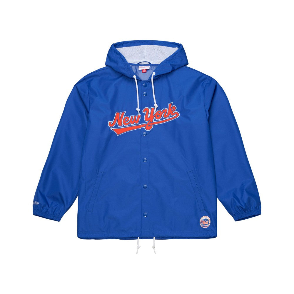 New York Mets Mitchell & Ness Full-Snap Hooded Coaches Jacket Clearance