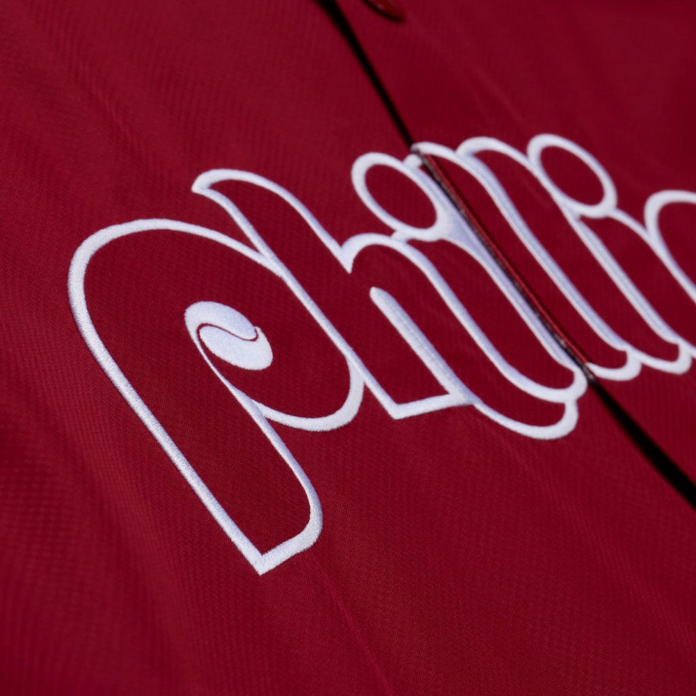 Philadelphia Phillies Mitchell & Ness Full-Snap Hooded Coaches Jacket Lifestyle