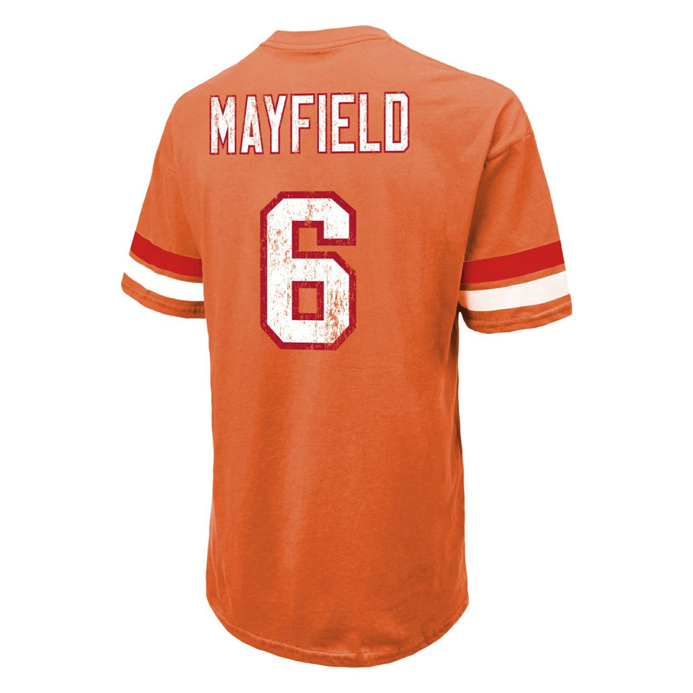 Baker Mayfield Tampa Bay Buccaneers Majestic Threads Oversized T-Shirt Orange - NFL