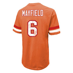 Baker Mayfield Tampa Bay Buccaneers Majestic Threads Oversized T-Shirt Orange - NFL