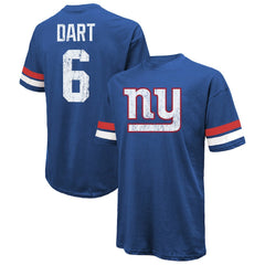 Jaxson Dart New York Giants Majestic Threads Oversized T-Shirt Royal - NFL