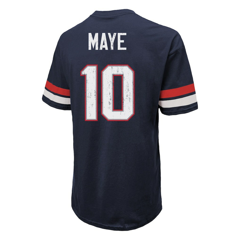 Drake Maye New England Patriots Majestic Threads Oversized T-Shirt Navy - NFL