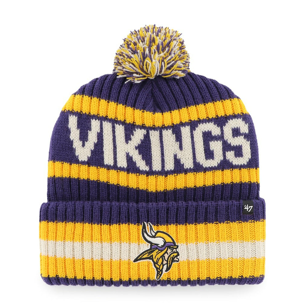 Minnesota Vikings '47 Bering Cuffed Knit Hat with Pom Purple - 47 brand