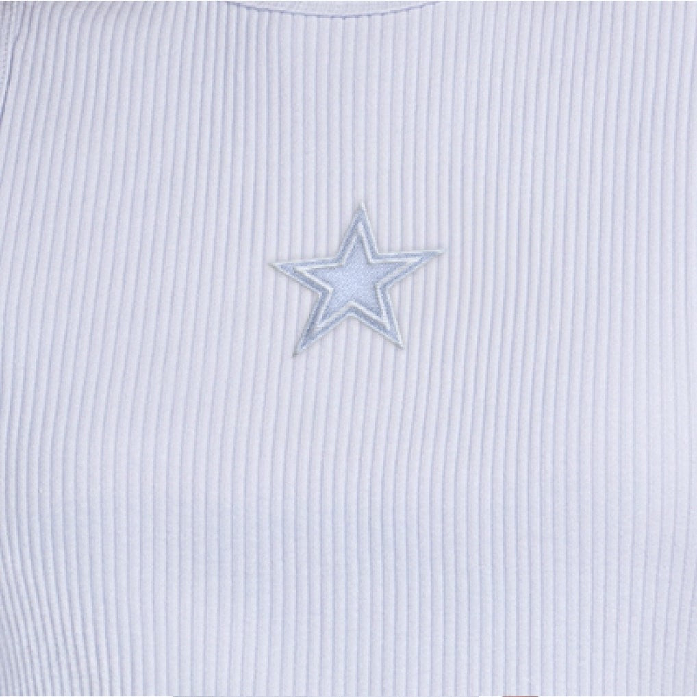 Dallas Cowboys Starter Women's Travel Pastels Cropped Tank Light Blue - NFL