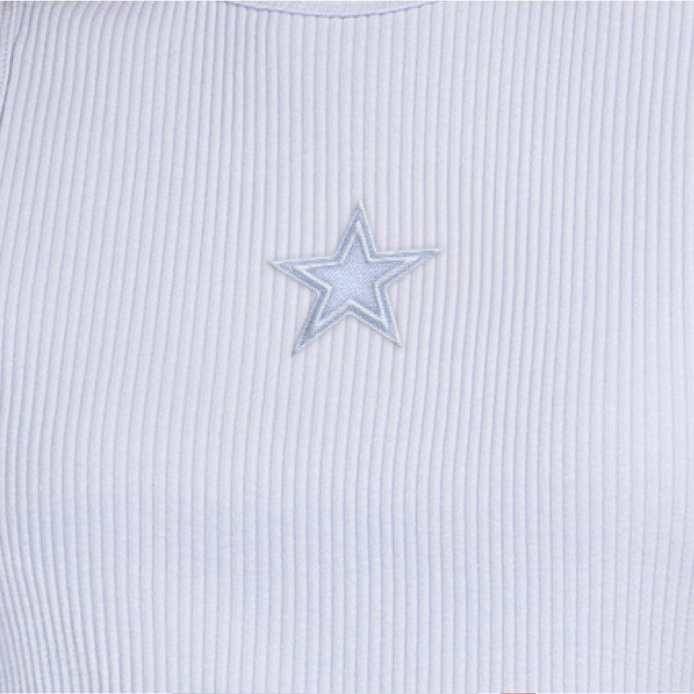 Dallas Cowboys Starter Women's Travel Pastels Cropped Tank Light Blue - NFL