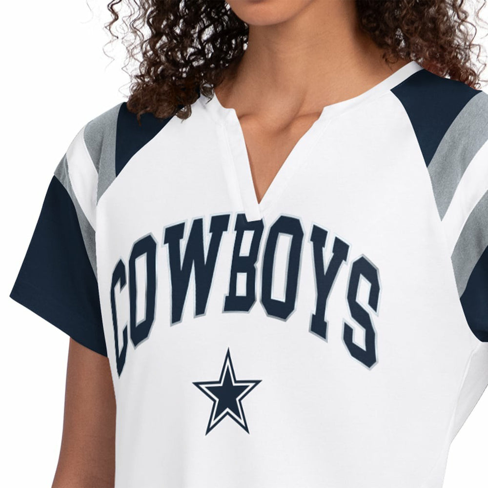 Dallas Cowboys Starter Women's Game On Notch Neck T-Shirt White - NFL