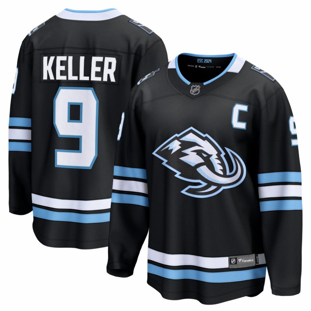 Clayton Keller Utah Mammoth - Fanatics Home Breakaway Jersey Black