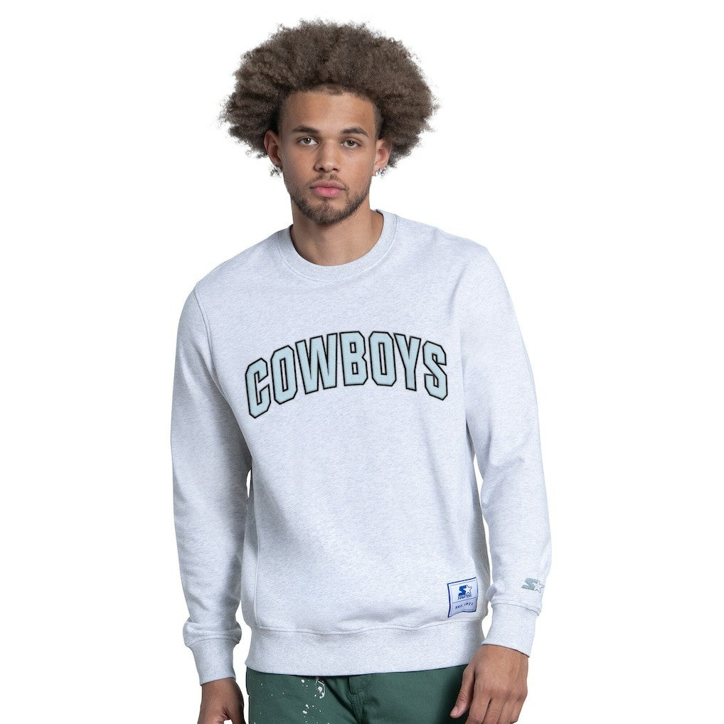 Dallas Cowboys Starter Faceoff Fleece Sweatshirt Ash - NFL