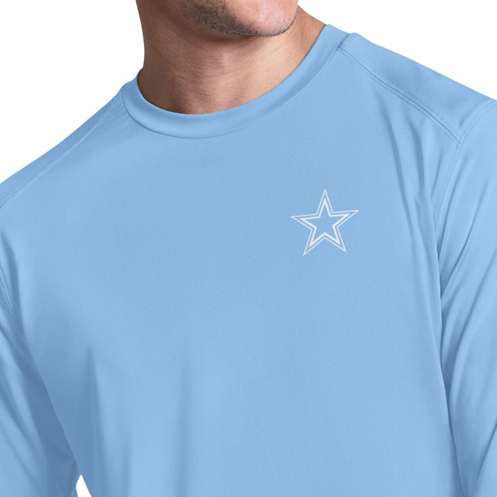 Dallas Cowboys Margaritaville Life's A Beach Long Sleeve Rashguard Light Blue - NFL