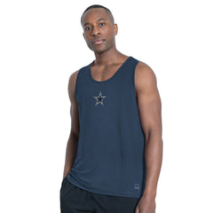 Dallas Cowboys MSX by Michael Strahan Energy Scoop Neck Tank Top Navy - NFL