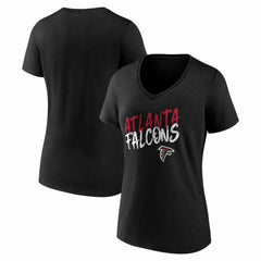 Atlanta Falcons Women's Hustle V-Neck T-Shirt Black - NFL