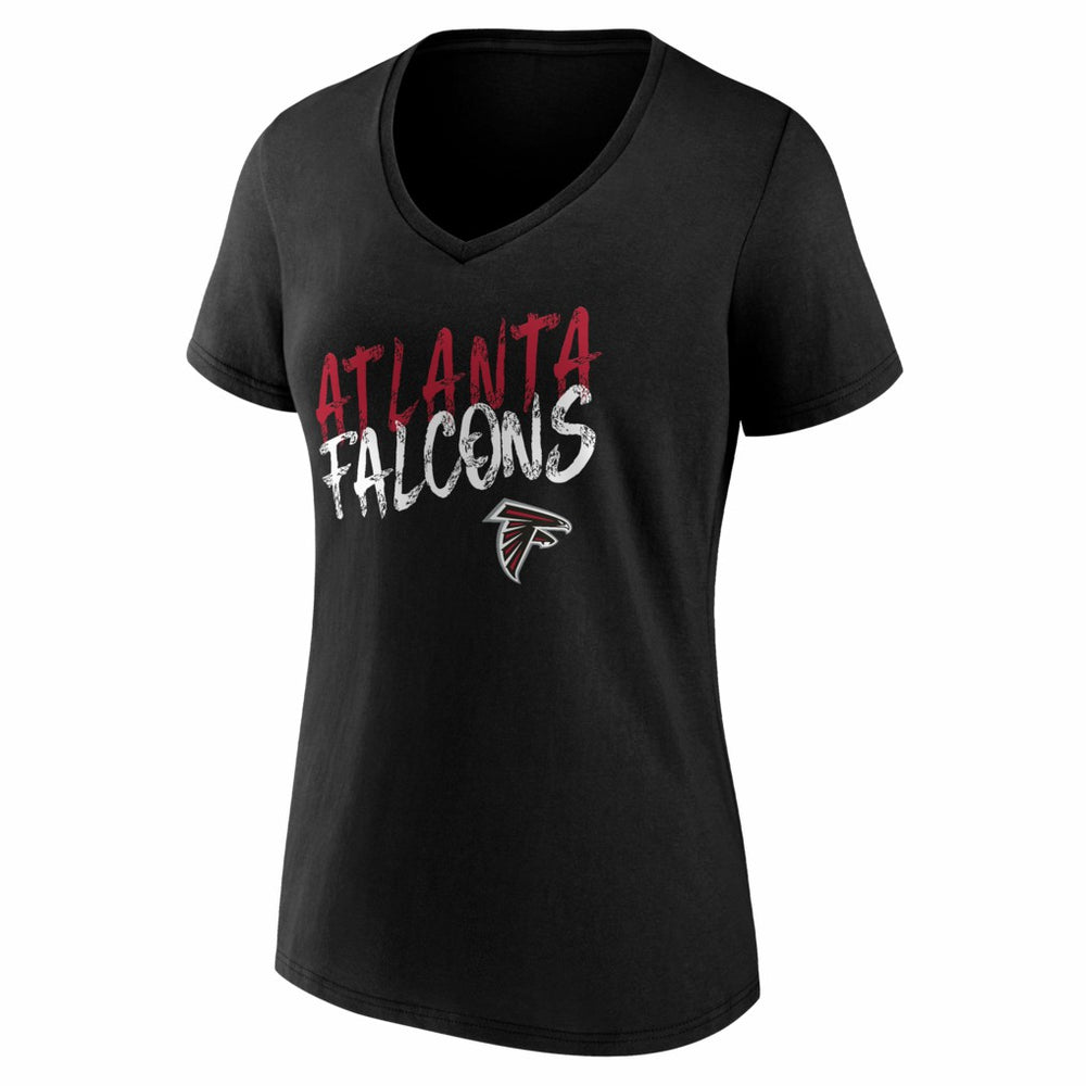 Atlanta Falcons Women's Hustle V-Neck T-Shirt Black - NFL