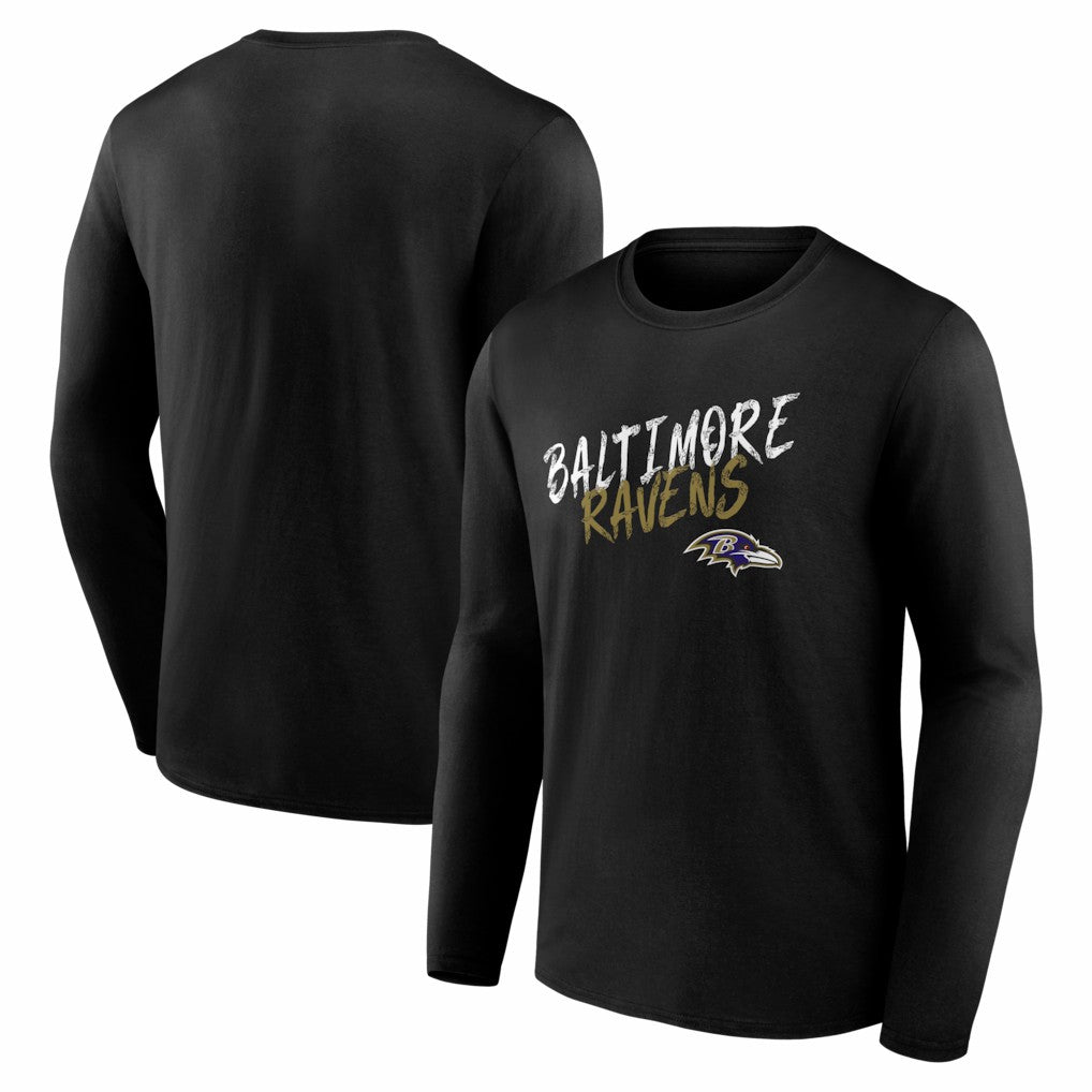 Baltimore Ravens Hustle Long Sleeve T-Shirt Black - NFL