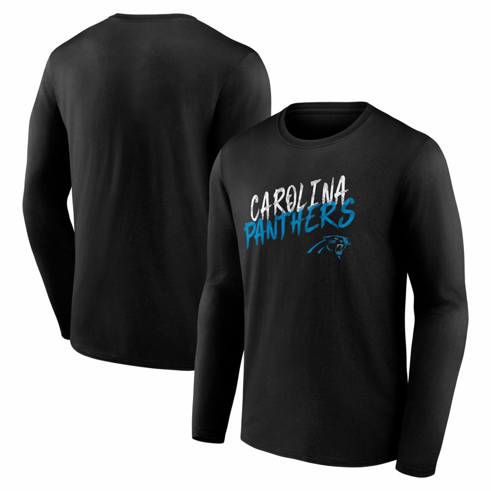 Carolina Panthers Hustle Long Sleeve T-Shirt Black - NFL
