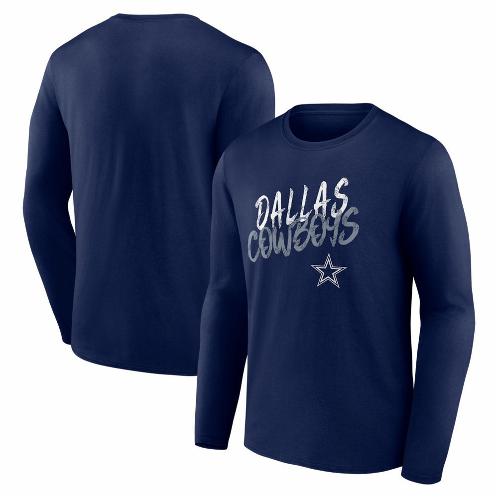 Dallas Cowboys Hustle Long Sleeve T-Shirt Navy - NFL