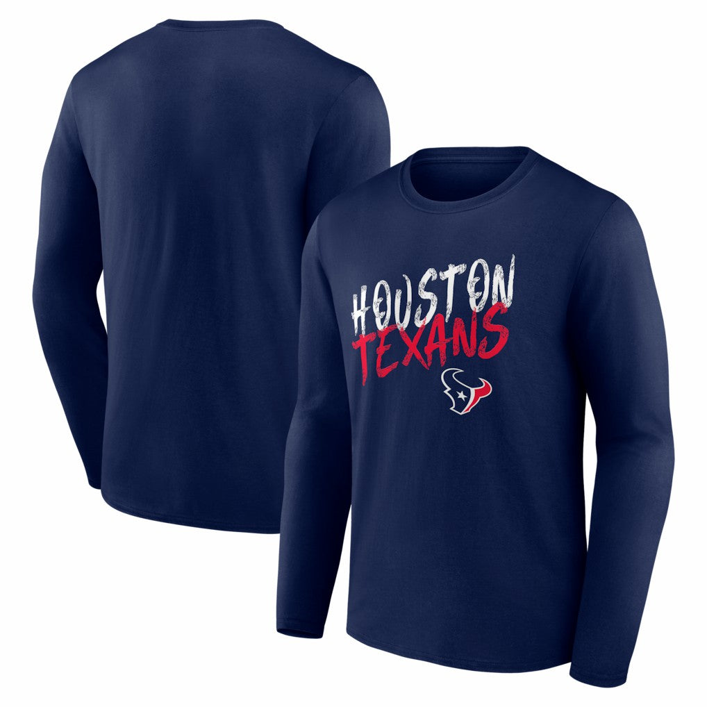 Houston Texans Hustle Long Sleeve T-Shirt Navy - NFL