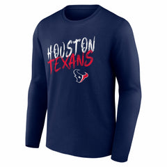 Houston Texans Hustle Long Sleeve T-Shirt Navy - NFL