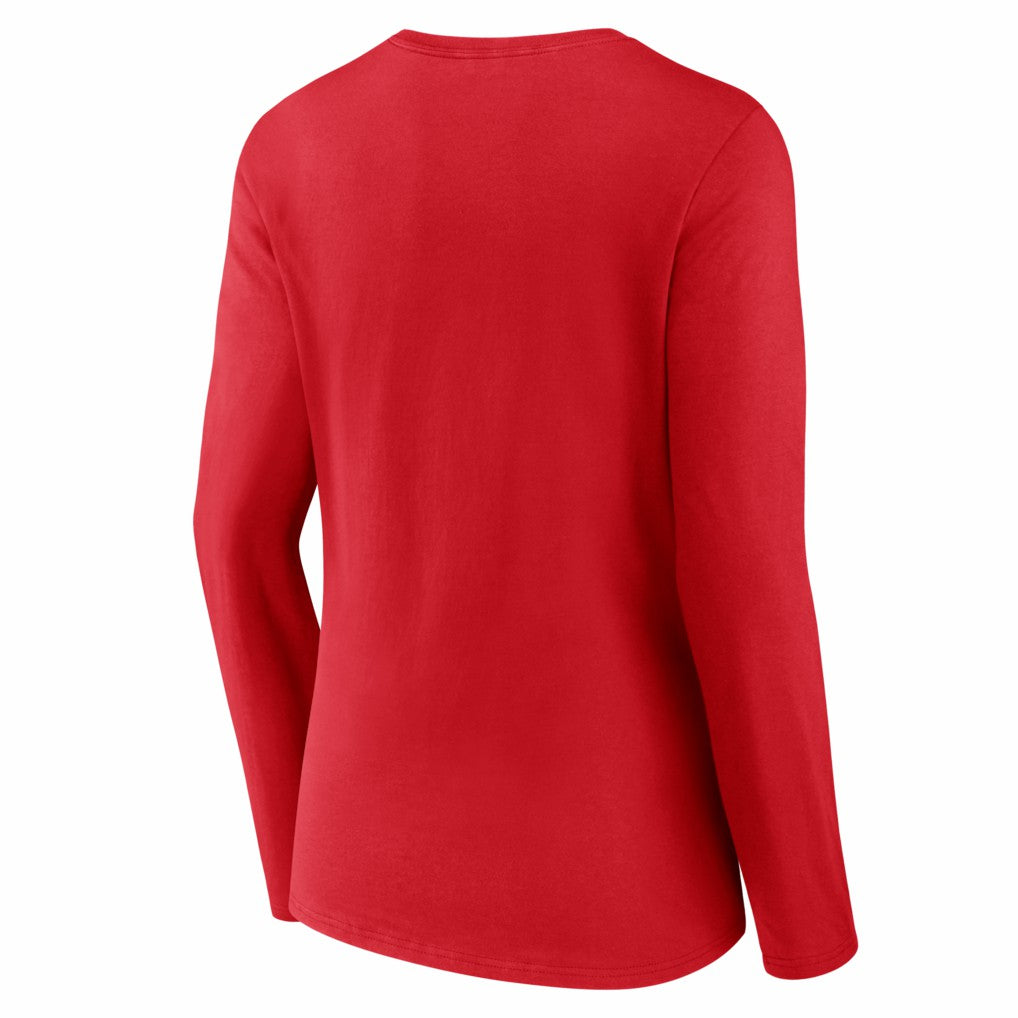 Kansas City Chiefs Women's Hustle Long Sleeve V-Neck T-Shirt Red - NFL