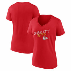 Kansas City Chiefs Women's Hustle V-Neck T-Shirt Red - NFL