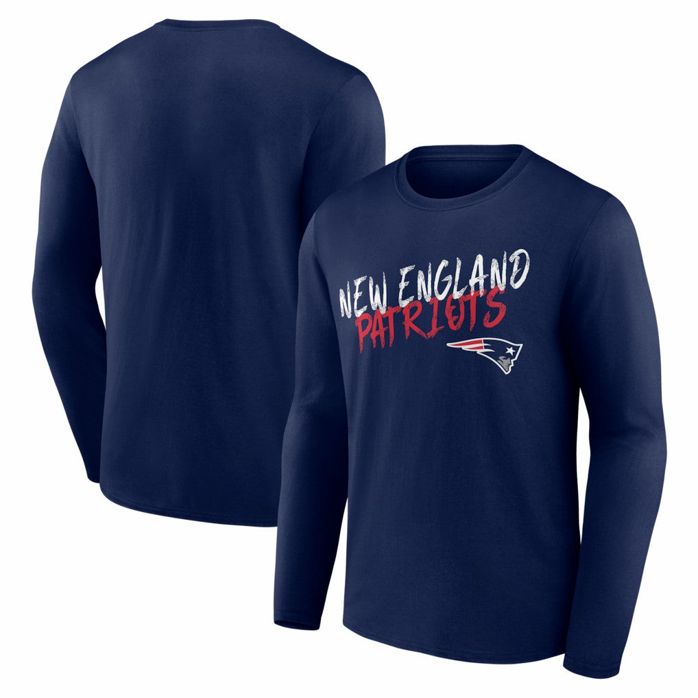 New England Patriots Hustle Long Sleeve T-Shirt Navy - NFL