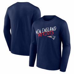 New England Patriots Hustle Long Sleeve T-Shirt Navy - NFL