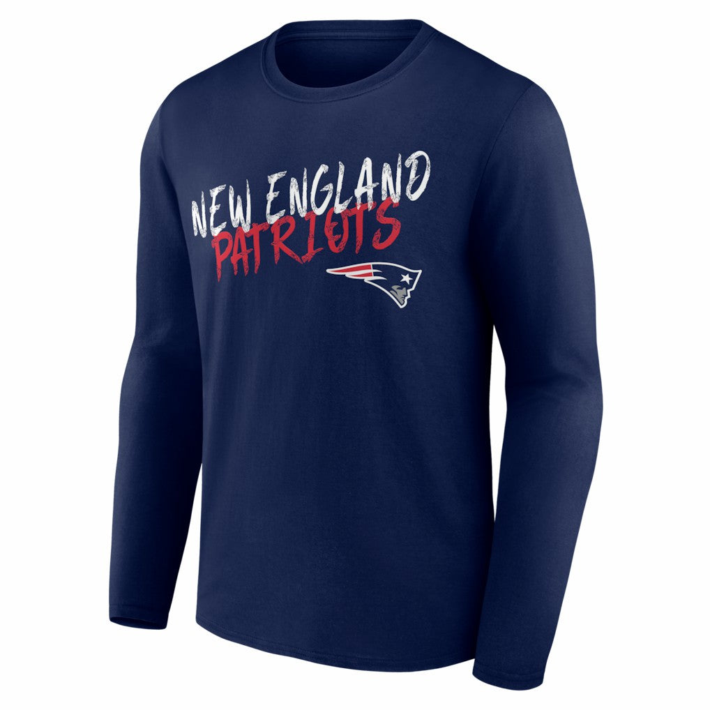 New England Patriots Hustle Long Sleeve T-Shirt Navy - NFL