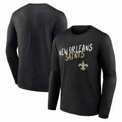 New Orleans Saints Hustle Long Sleeve T-Shirt Black - NFL
