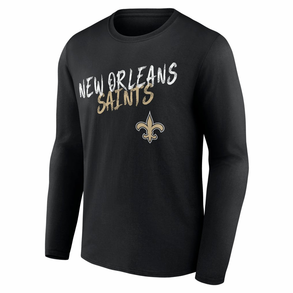 New Orleans Saints Hustle Long Sleeve T-Shirt Black - NFL