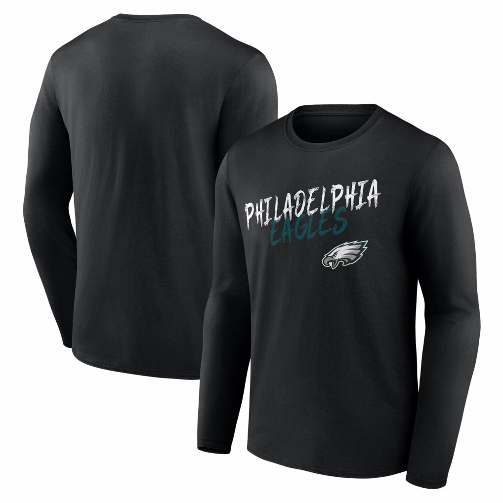 Philadelphia Eagles Hustle Long Sleeve T-Shirt Black - NFL