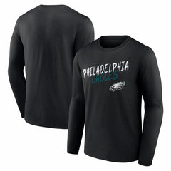 Philadelphia Eagles Hustle Long Sleeve T-Shirt Black - NFL