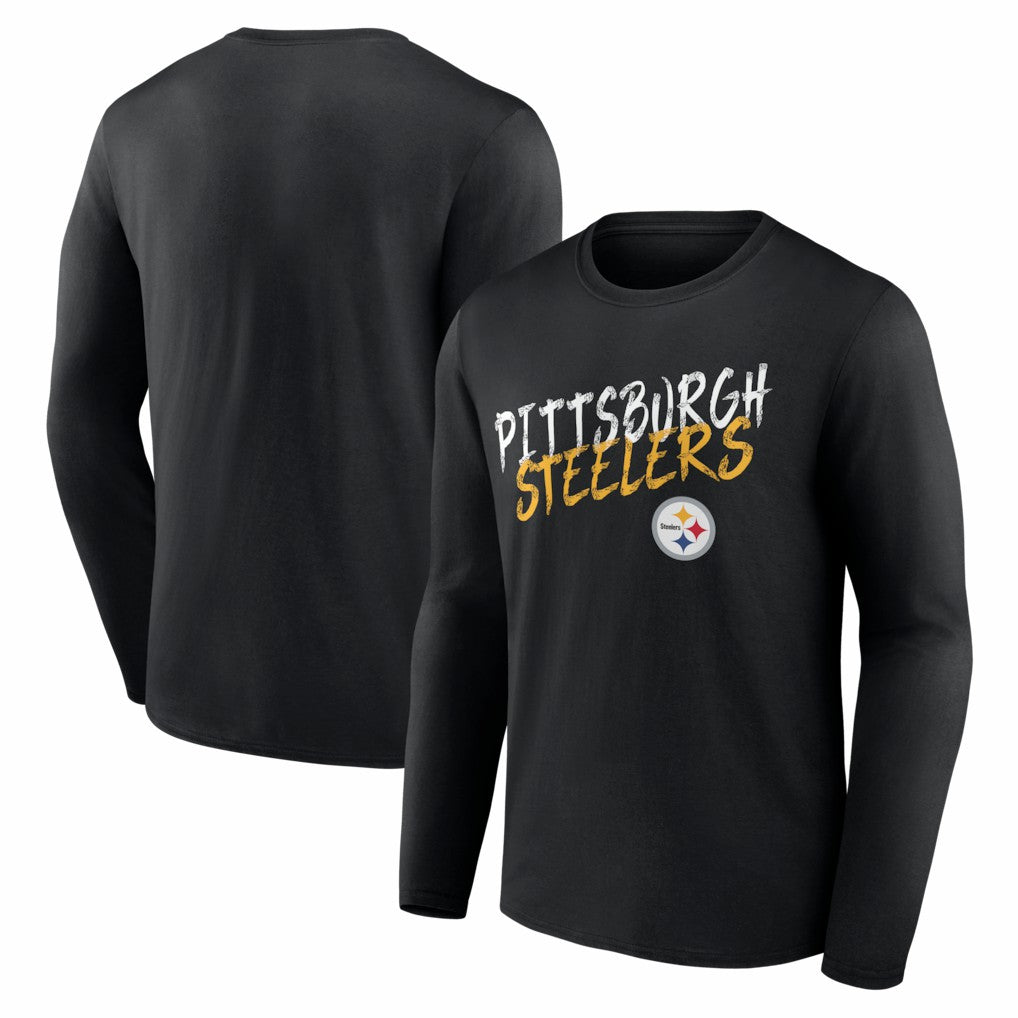Pittsburgh Steelers Hustle Long Sleeve T-Shirt Black - NFL