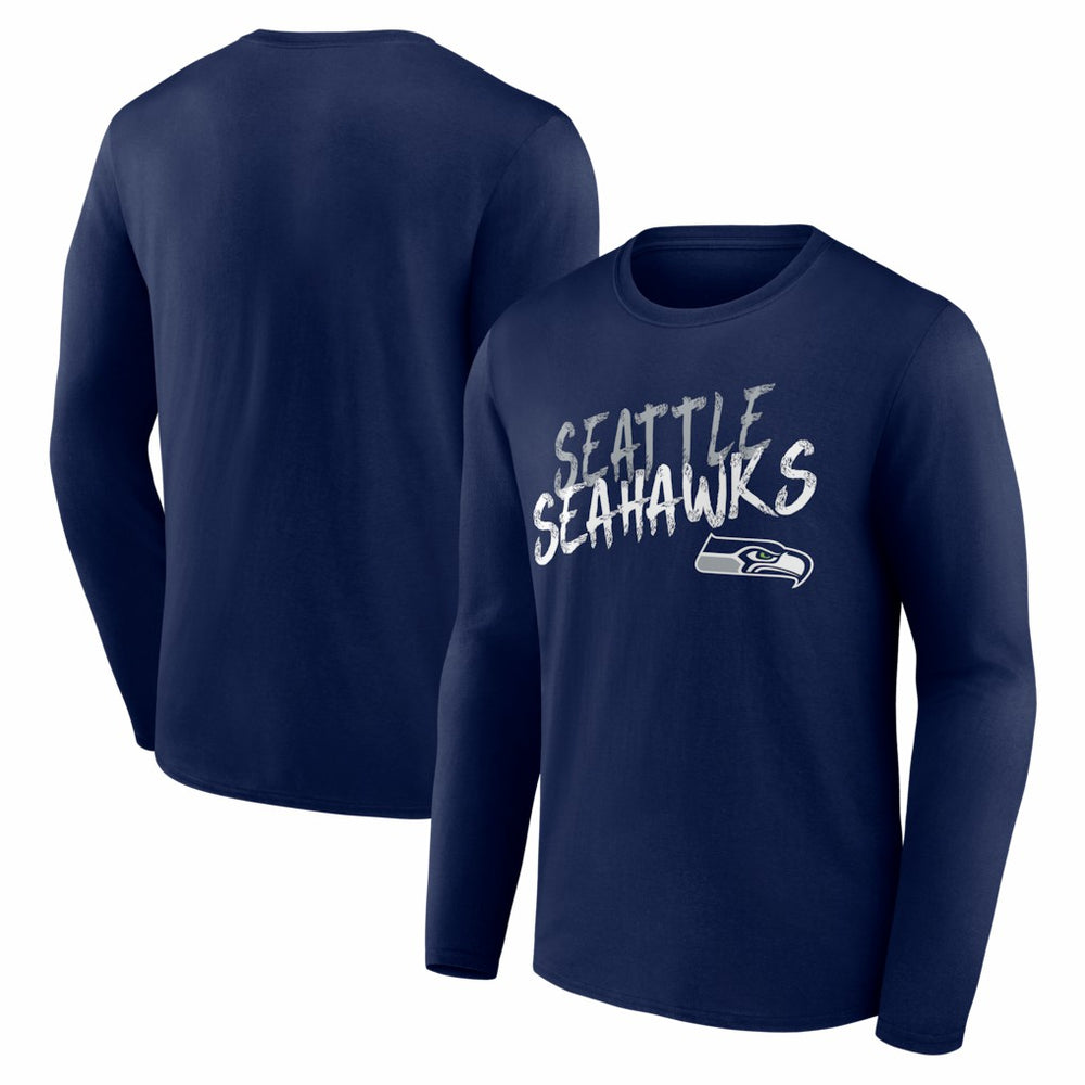 Seattle Seahawks Hustle Long Sleeve T-Shirt College Navy - NFL