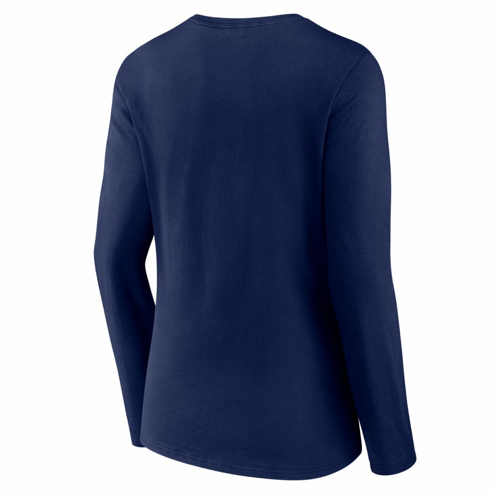 Seattle Seahawks Women's Hustle Long Sleeve V-Neck T-Shirt College Navy - NFL
