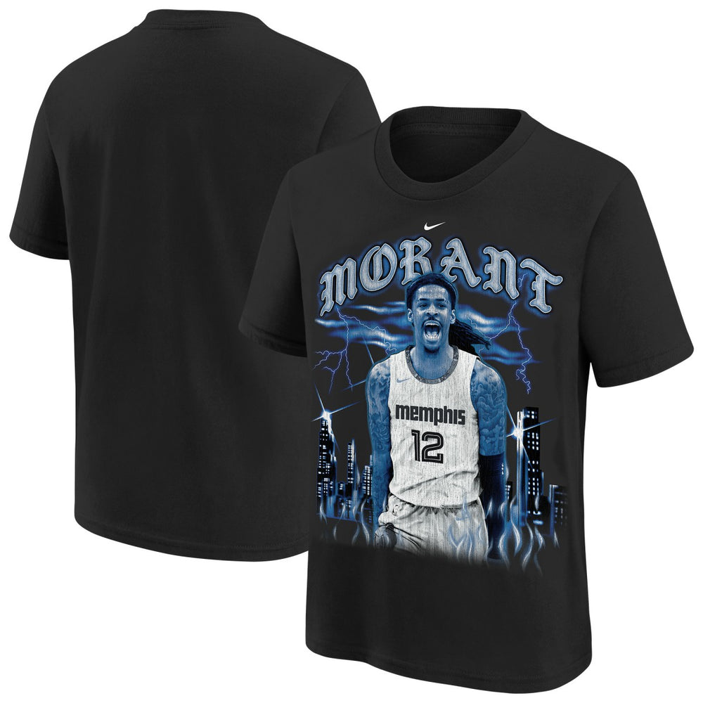 Nike - Ja Morant Memphis Grizzlies Youth City Edition Player T-Shirt - Black