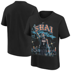 Nike - Shai Gilgeous-Alexander Oklahoma City Thunder Youth City Edition Player T-Shirt - Black