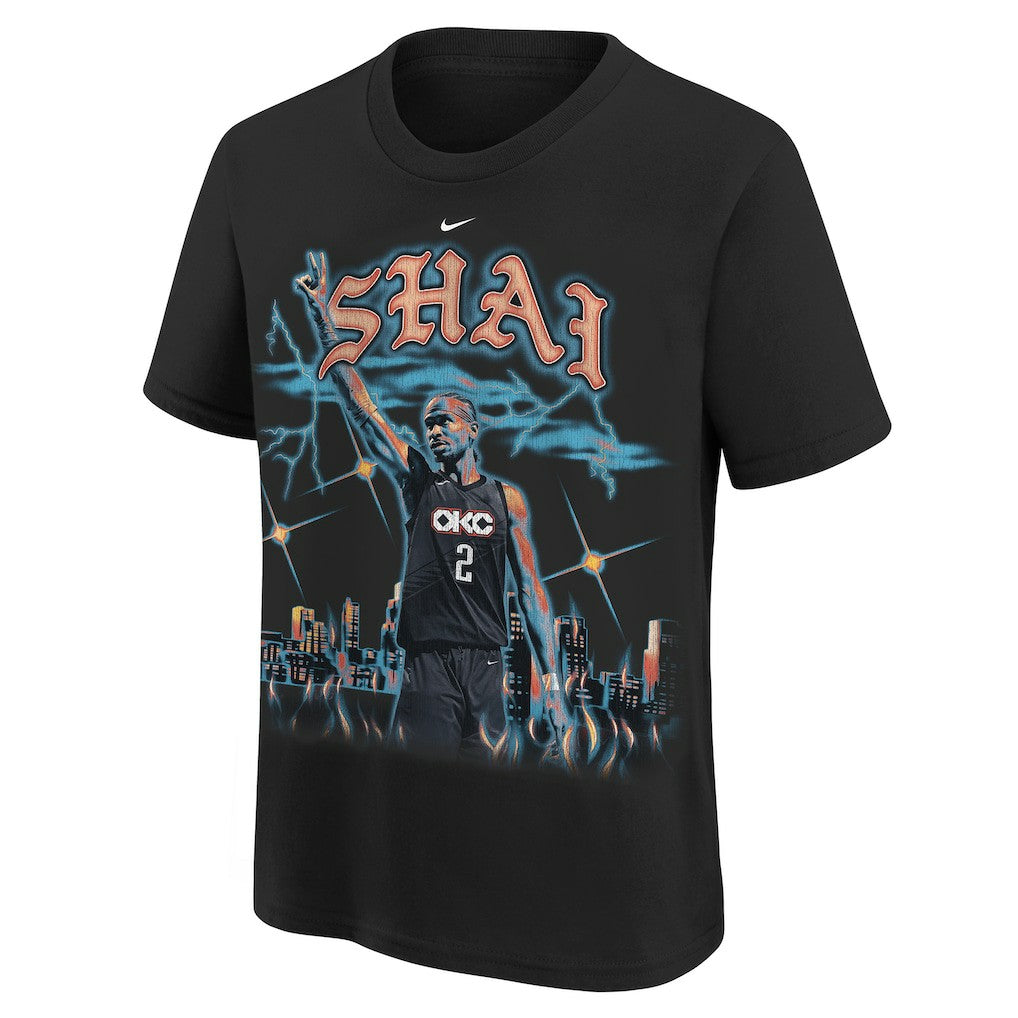 Nike - Shai Gilgeous-Alexander Oklahoma City Thunder Youth City Edition Player T-Shirt - Black
