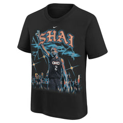 Nike - Shai Gilgeous-Alexander Oklahoma City Thunder Youth City Edition Player T-Shirt - Black