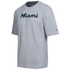 Miami Marlins Champion All Star Chenille Wordmark T-Shirt Lifestyle