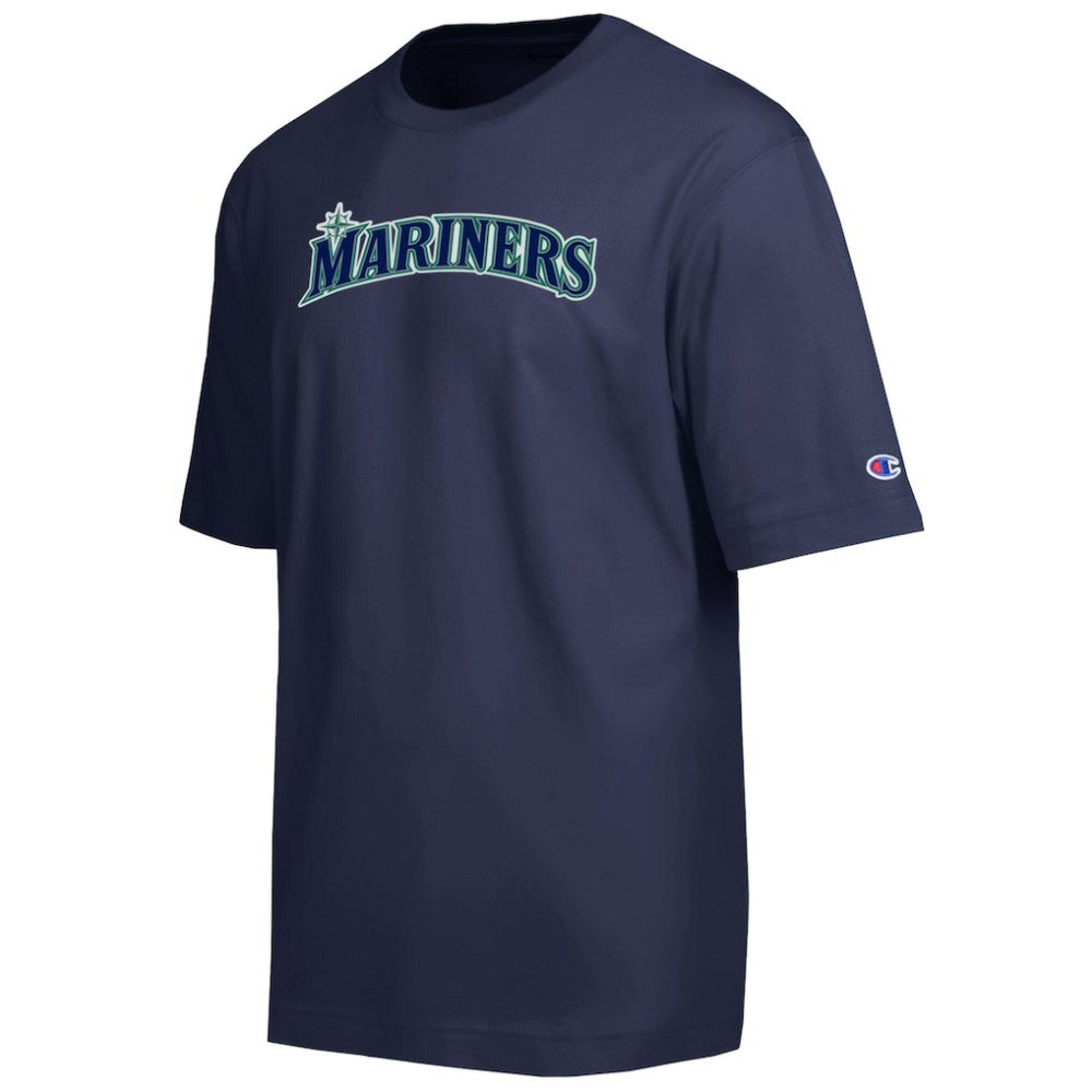 Seattle Mariners Champion All Star Chenille Wordmark T-Shirt Lifestyle