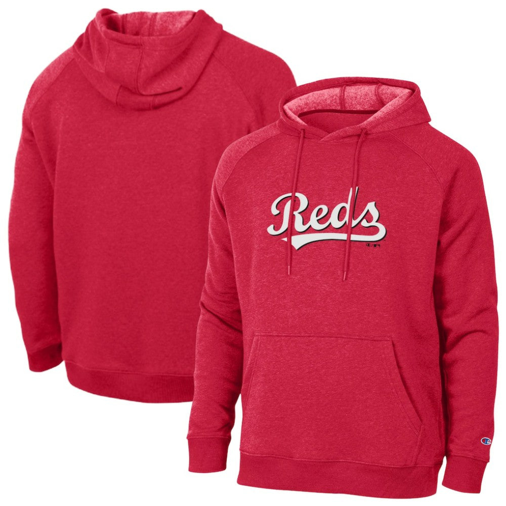 Cincinnati Reds Champion Triumph Tri-Blend Raglan Hoodie Lifestyle