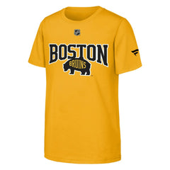 Boston Bruins Fanatics Youth 2026 NHL Stadium Series Authentic Locker Room T-Shirt Gold