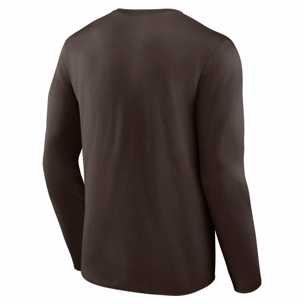 Cleveland Browns Hustle Long Sleeve T-Shirt Brown - NFL