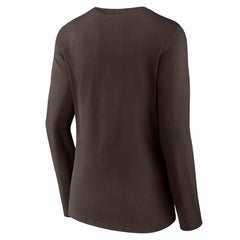Cleveland Browns Women's Hustle Long Sleeve V-Neck T-Shirt Brown - NFL