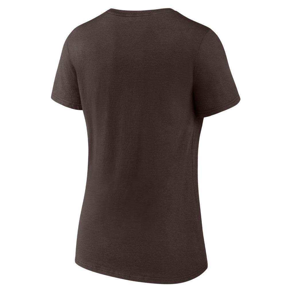 Cleveland Browns Women's Hustle V-Neck T-Shirt Brown - NFL