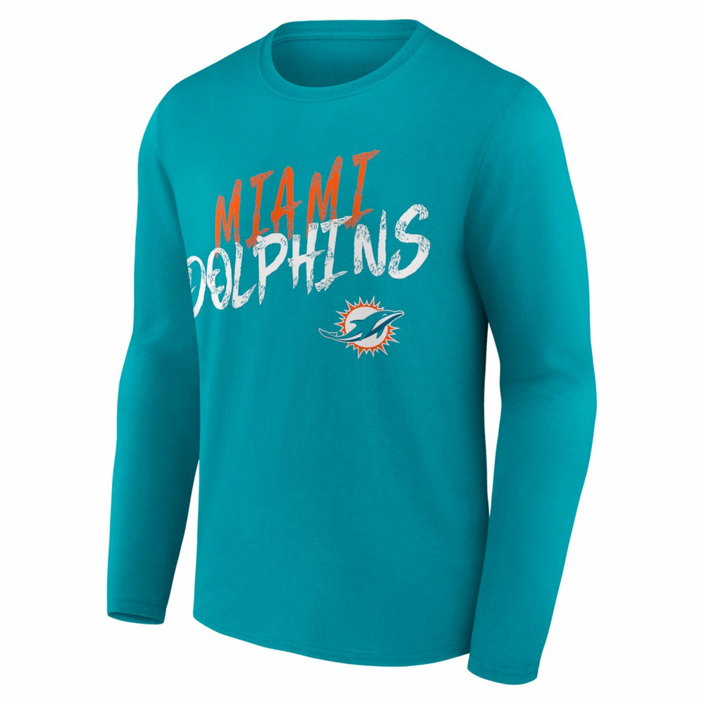 Miami Dolphins Hustle Long Sleeve T-Shirt Aqua - NFL