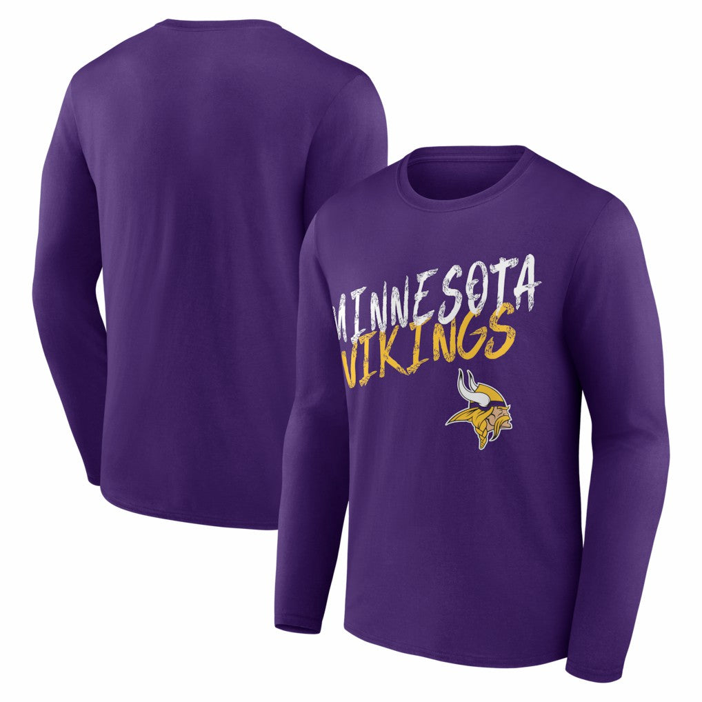 Minnesota Vikings Hustle Long Sleeve T-Shirt Purple - NFL