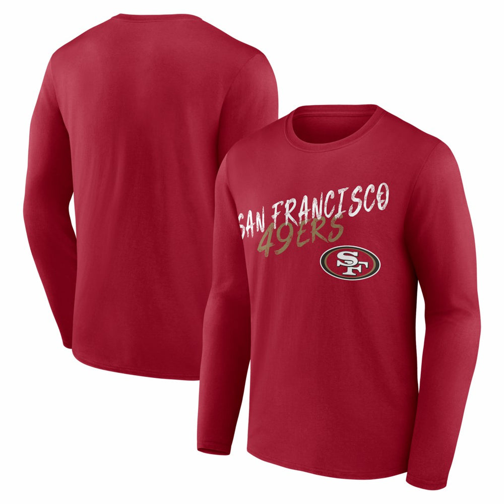 San Francisco 49ers Hustle Long Sleeve T-Shirt Scarlet - NFL