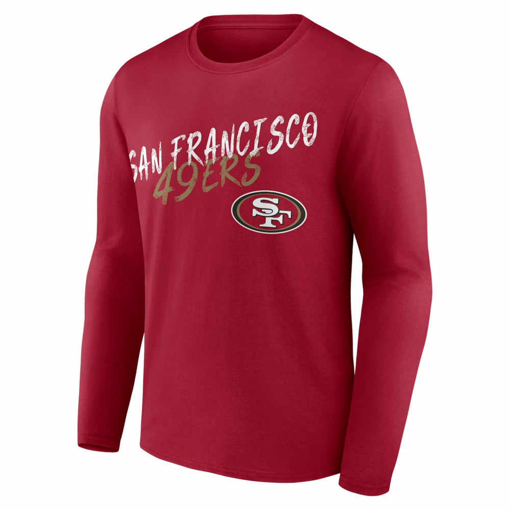 San Francisco 49ers Hustle Long Sleeve T-Shirt Scarlet - NFL