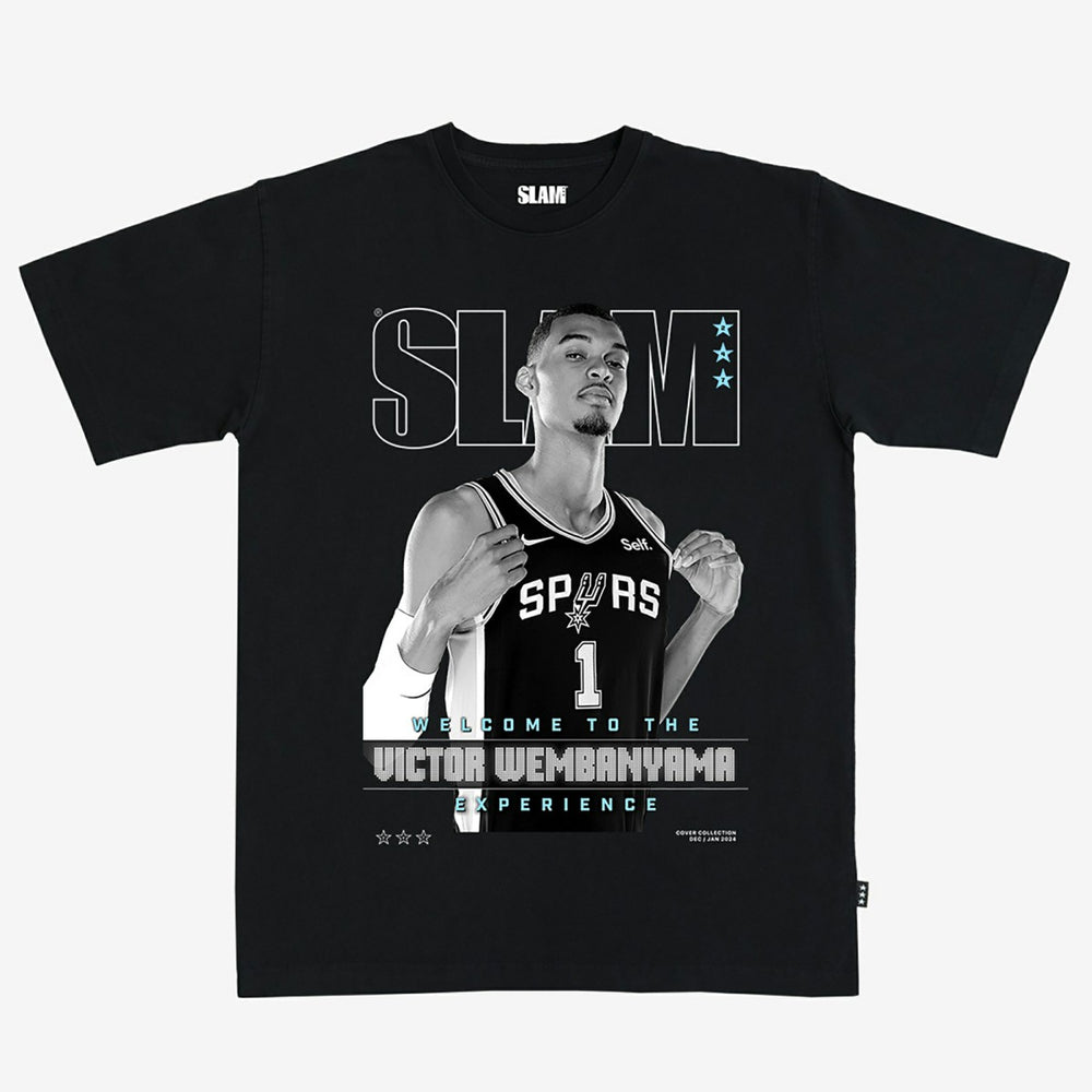 NBA - Victor Wembanyama San Antonio Spurs Unisex SLAM Cover T-Shirt - Black