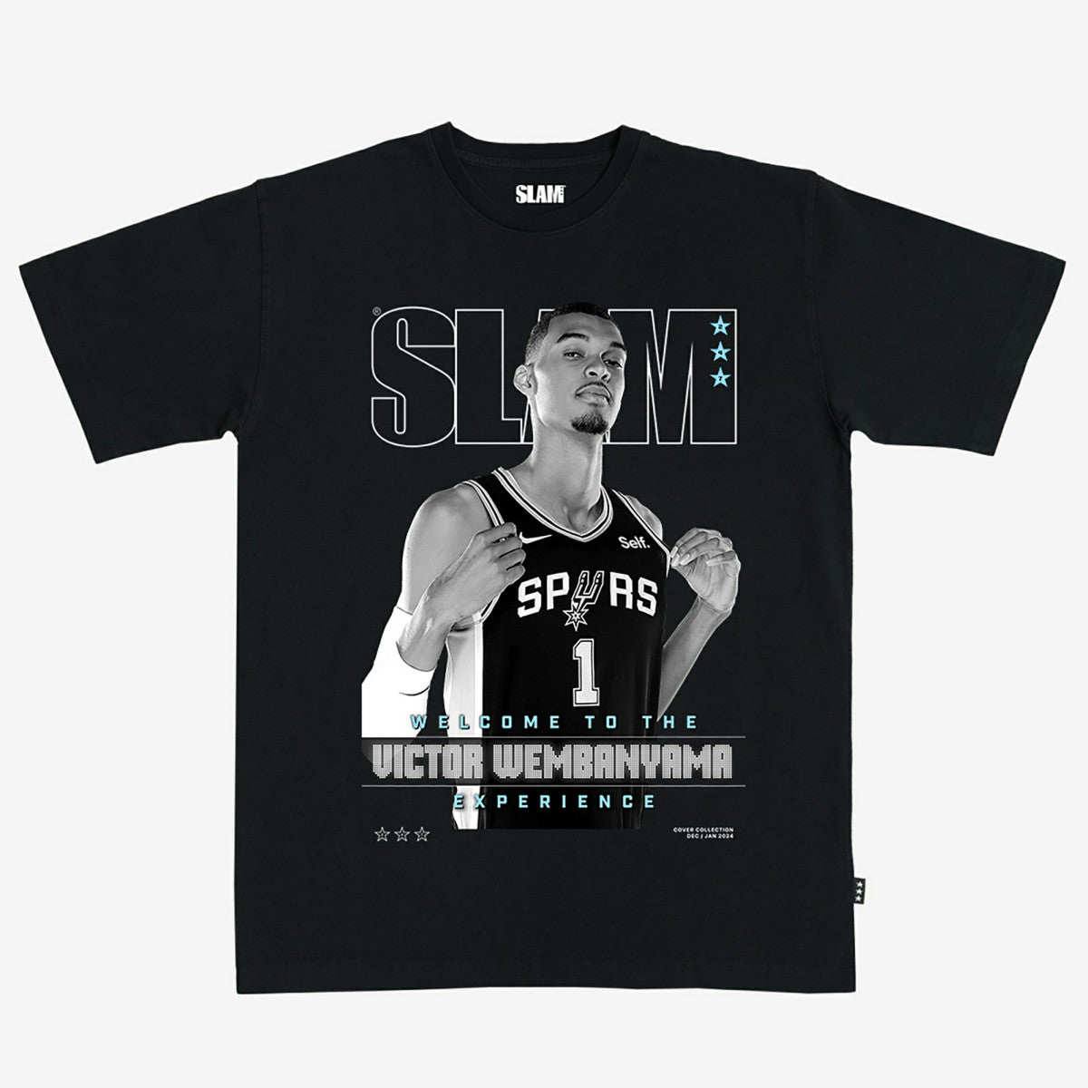 NBA - Victor Wembanyama San Antonio Spurs Unisex SLAM Cover T-Shirt - Black